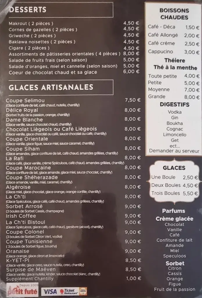 Menu_L'Oriental de Barcares_Barcarès_image_1
