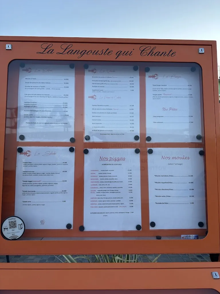 Menu_La Langouste qui Chante_Barcarès_image_1