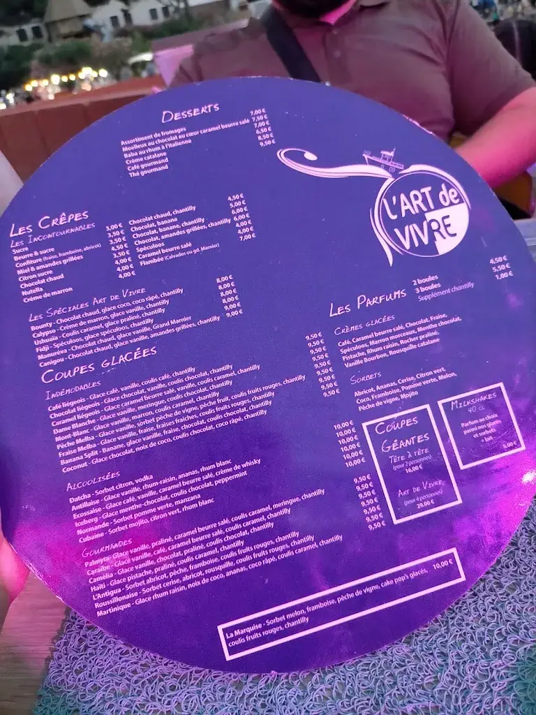 Menu_Restaurant L'Art de Vivre_Barcarès_immagine_4