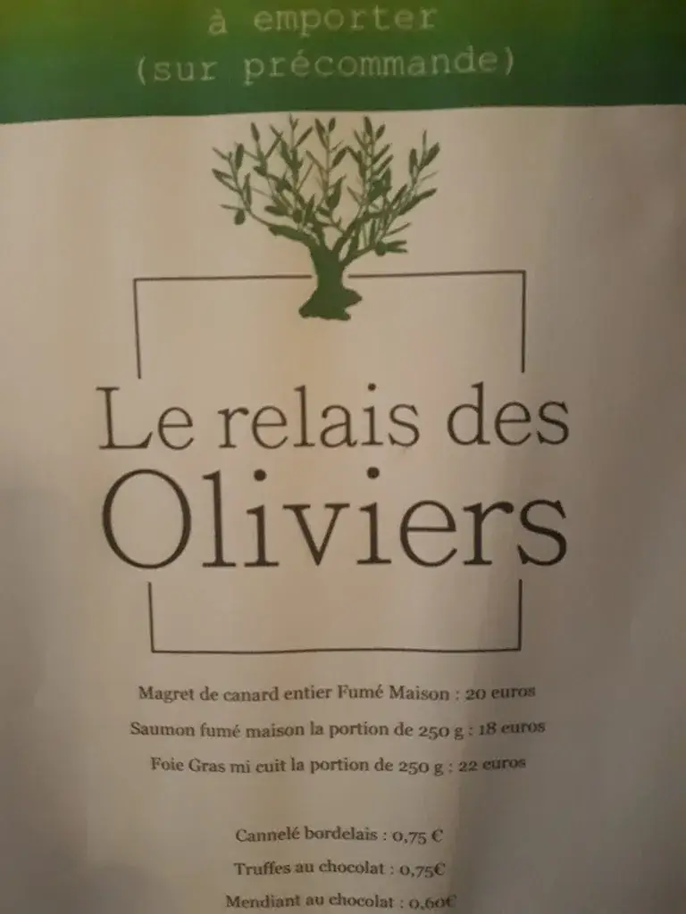 Menu_Le Relais Des Oliviers_Faugères_image_2