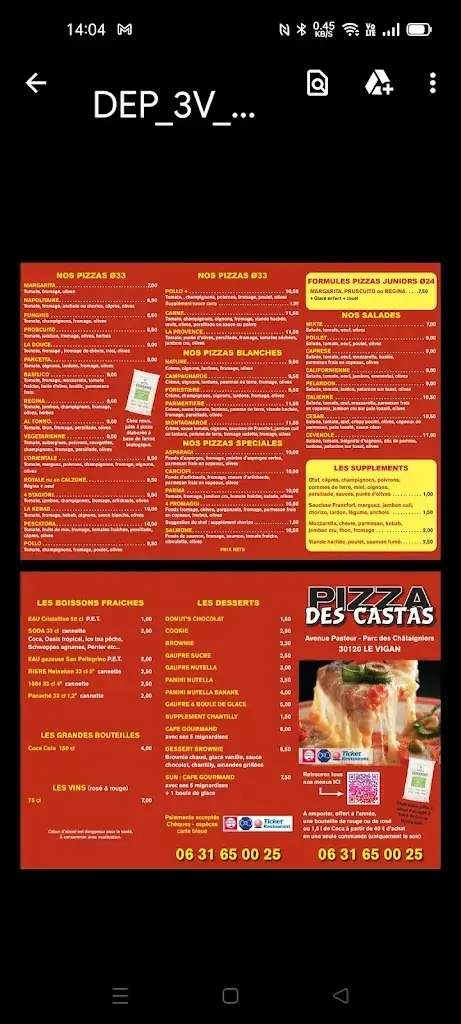 Menu_Snack Les Castas_Vigan_image_1