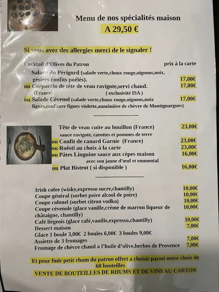 Menu_Restaurant le FALEMYO_Lédignan_image_1