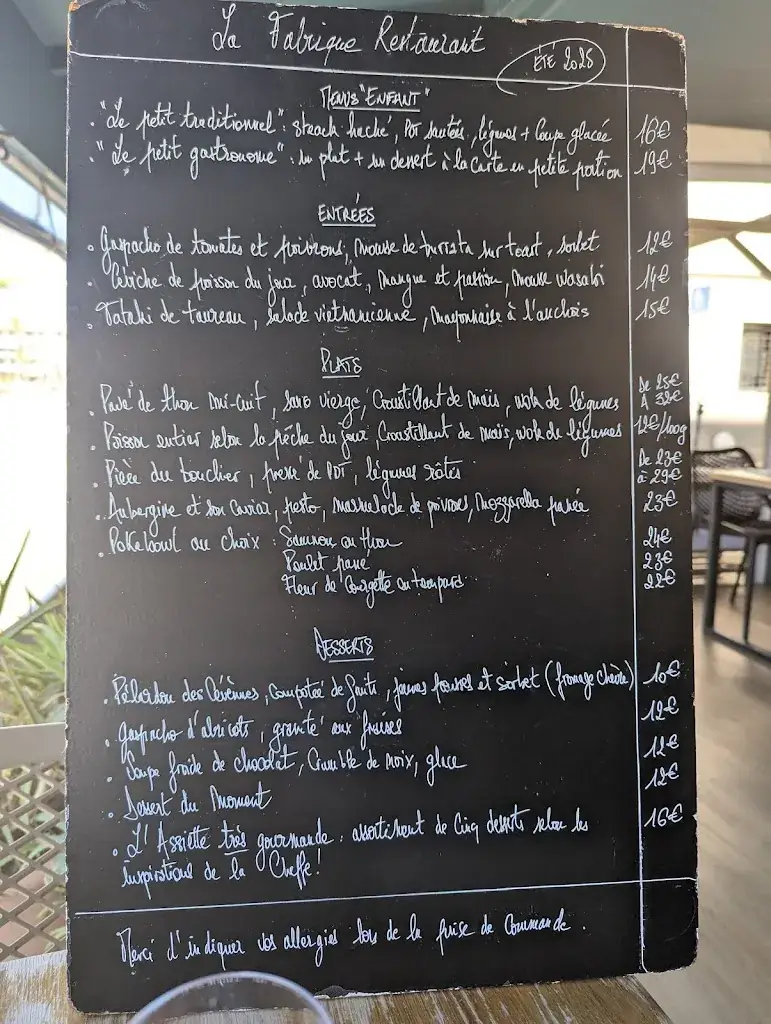 Menu_La Fabrique Restaurant_Grau-du-Roi_image_2