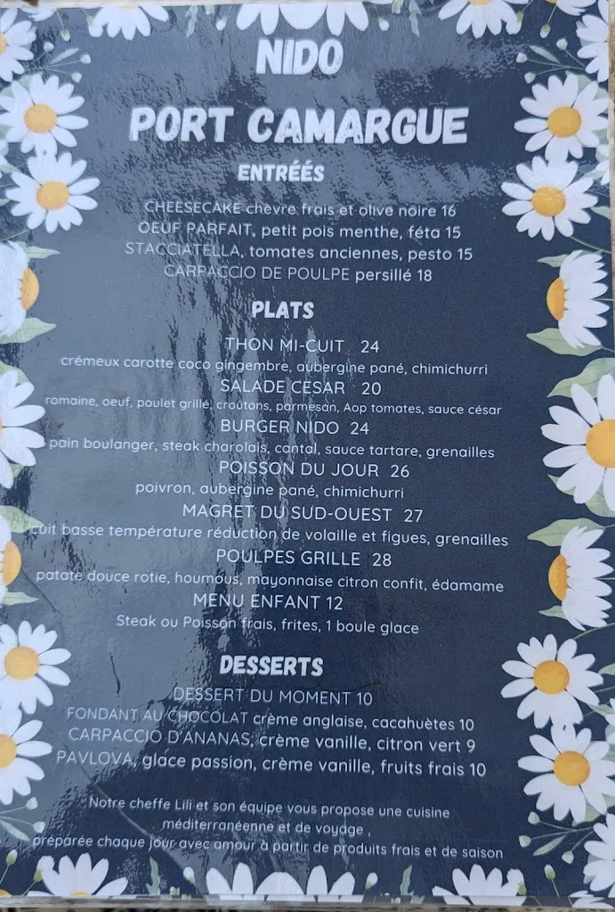 Menu_nido port camargue_Grau-du-Roi_image_1