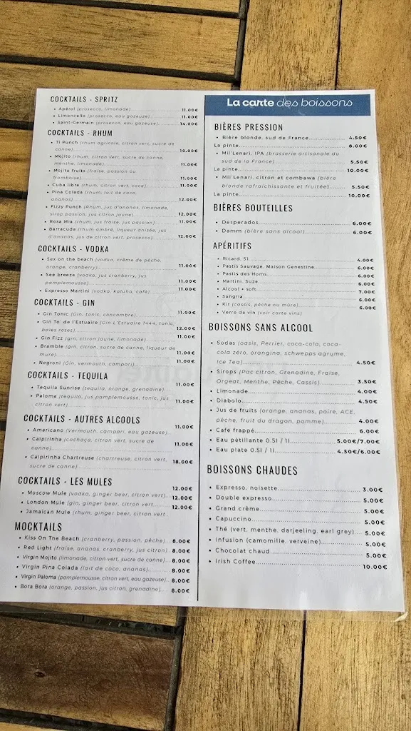 Menu_L'Estuaire Plage_Grau-du-Roi_image_2