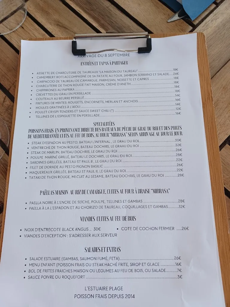 Menu_L'Estuaire Plage_Grau-du-Roi_image_4