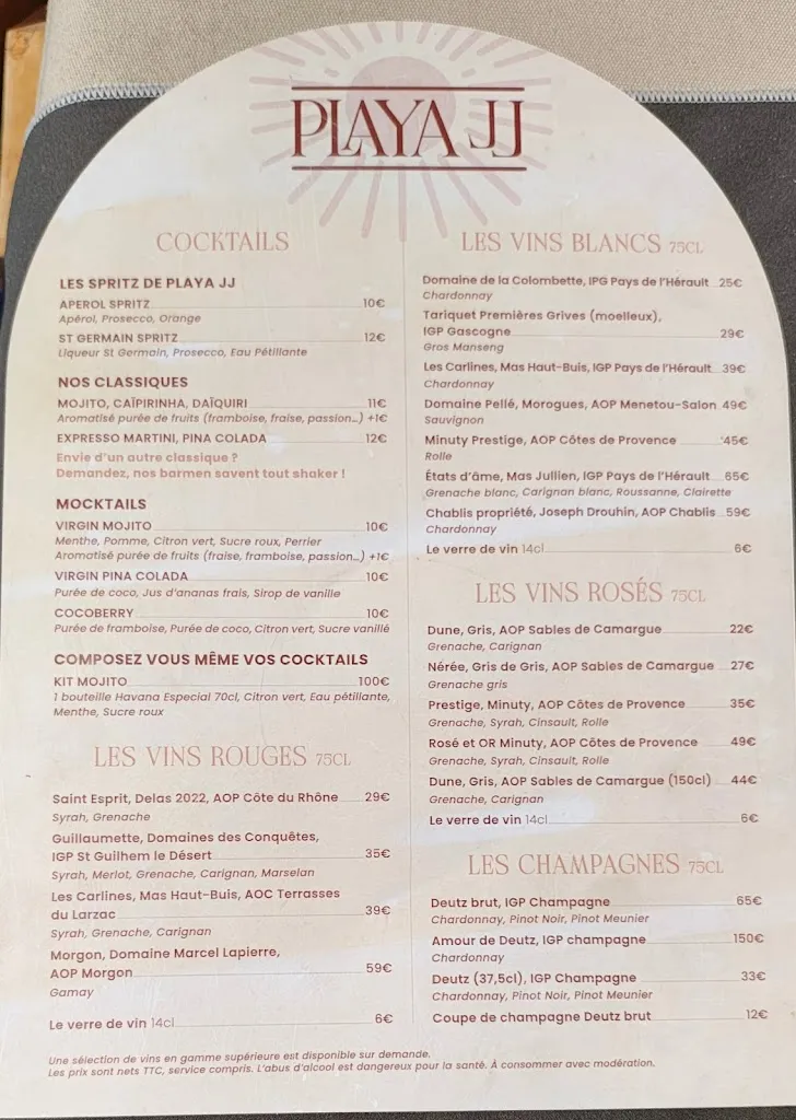 Menu_PLAYA J.J_Grau-du-Roi_image_1