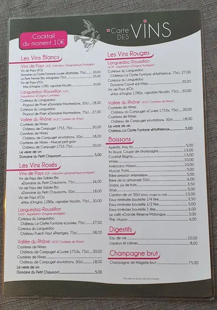 Menu_Restaurant Le Saint-Pierre - Le grau du Roi_Grau-du-Roi_image_1