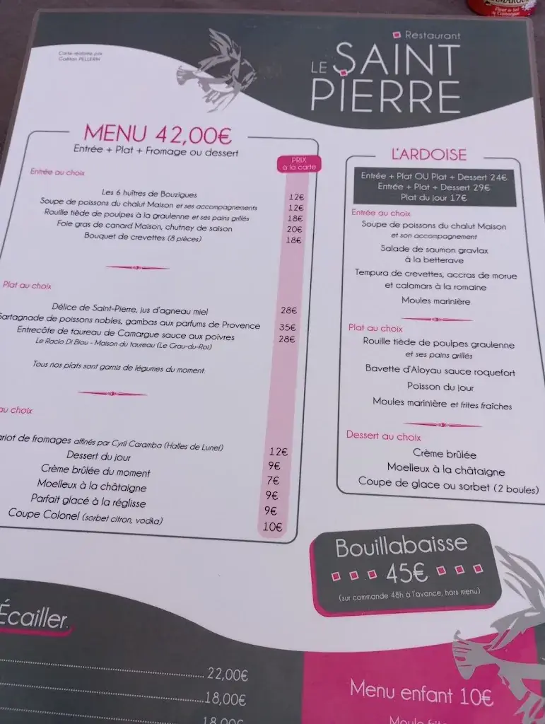 Menu_Restaurant Le Saint-Pierre - Le grau du Roi_Grau-du-Roi_image_3