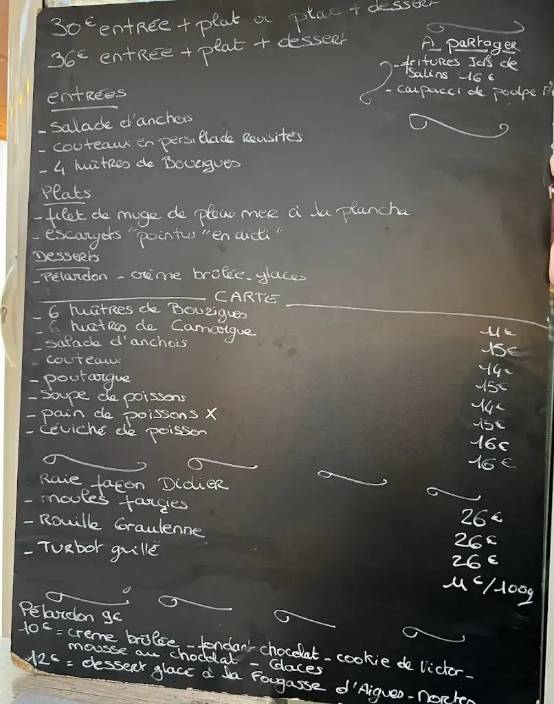 Menu_Chez Papé Frezal - Restaurant de Poissons_Grau-du-Roi_image_1