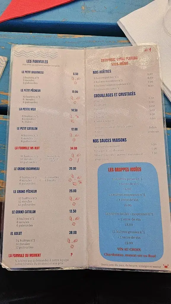 Menü_Le Petit Bigorneau_Leucate_Bild_2