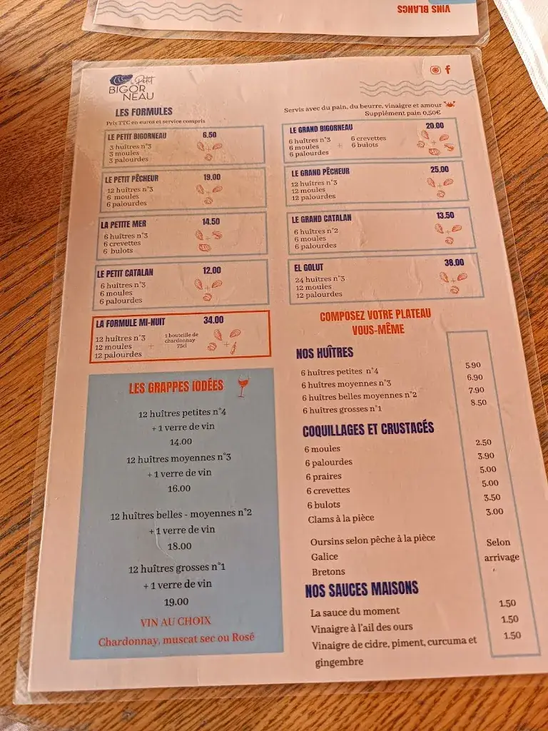 Menü_Le Petit Bigorneau_Leucate_Bild_3