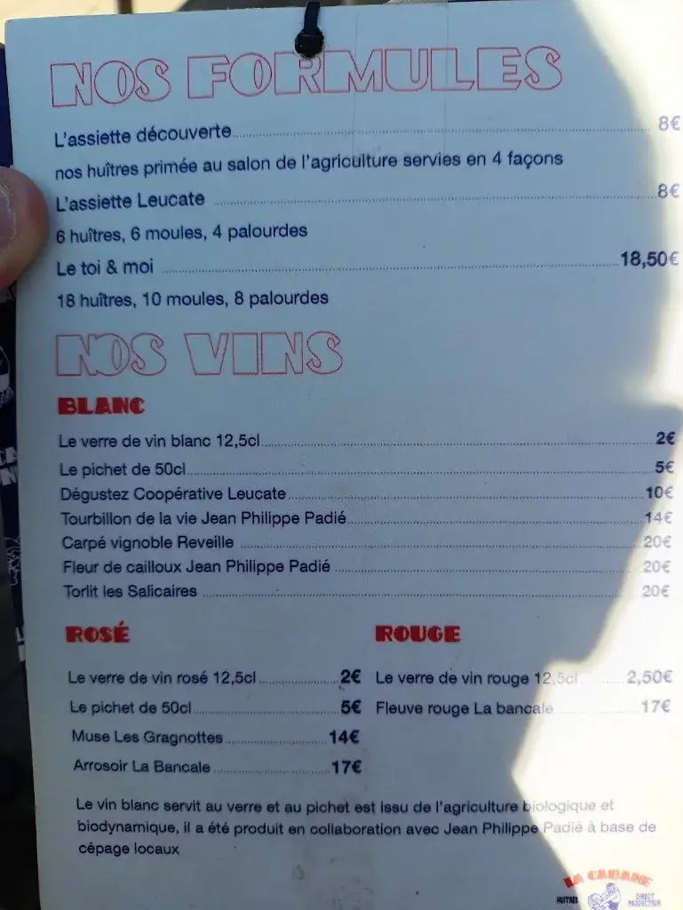 Menü_Le Petit Bigorneau_Leucate_Bild_4