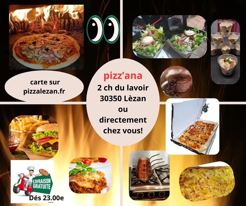 Menu_PIZZANA livraison,emporter pizza,burgers..._Lézan_image_1