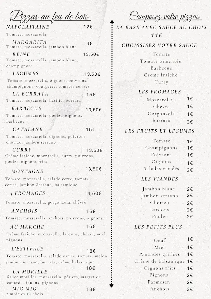 Menu_Restaurant Pizzéria Au Marché_Angles_image_1