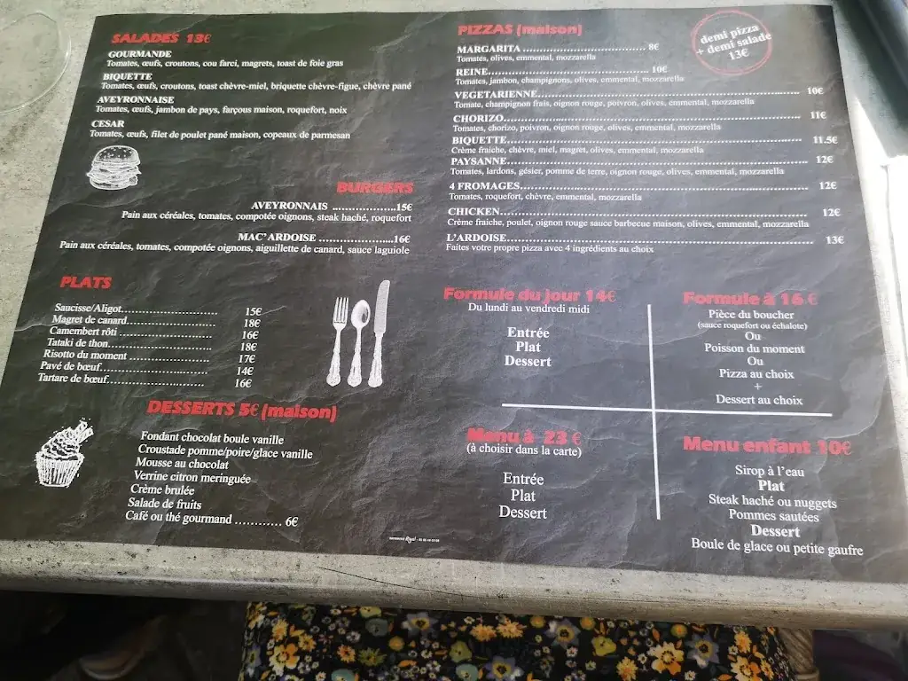 Menu_L' ARDOISE RESTAURANT_Luc-la-Primaube_image_2