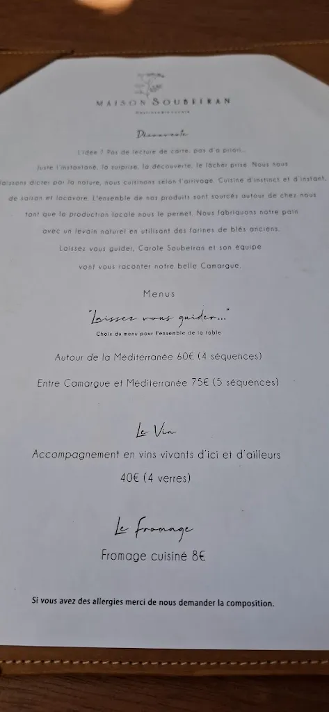 Menü_MAISON SOUBEIRAN_Lunel_Bild_4