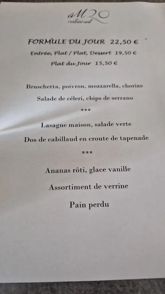 Menu_âM20 restaurant_Lunel_image_3