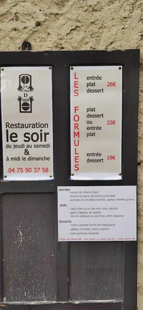 Menu_La Cote D 1000_Marsanne_image_1