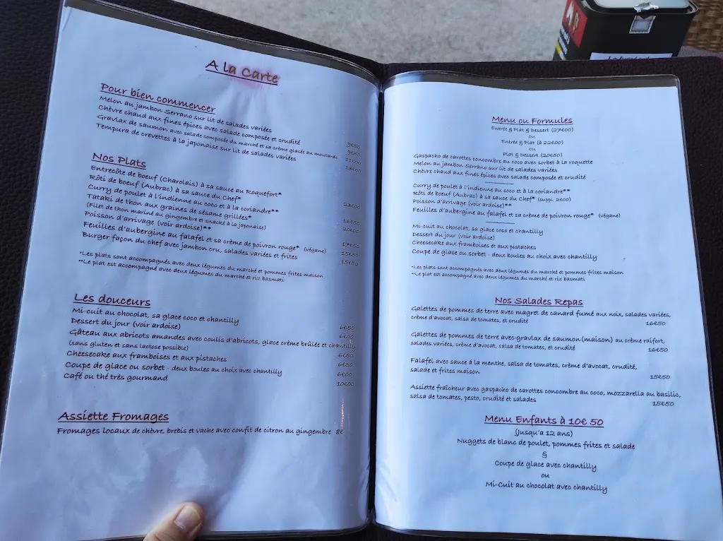 Menu_Restaurant Le Grand Minuscule_Lodève_immagine_2