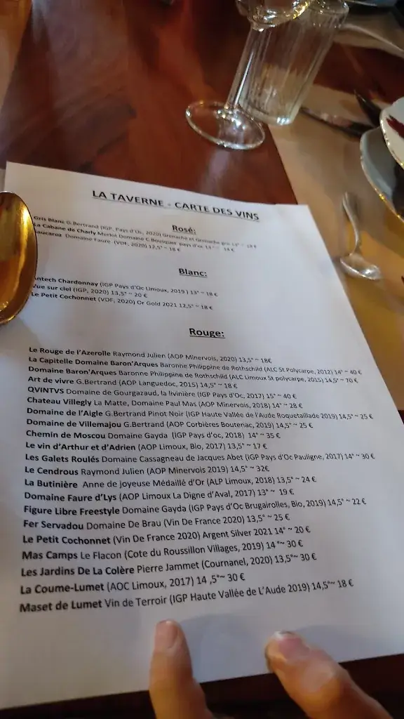 Menu_La Taverne à Bacchus_Limoux_image_2