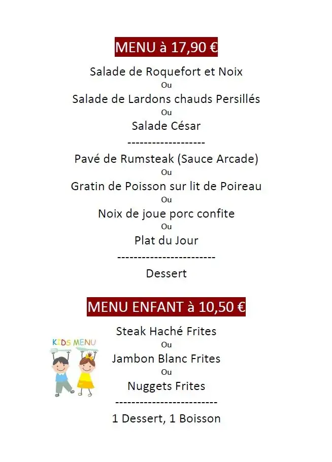 Menu_Hôtel Restaurant Les Arcades_Limoux_image_4