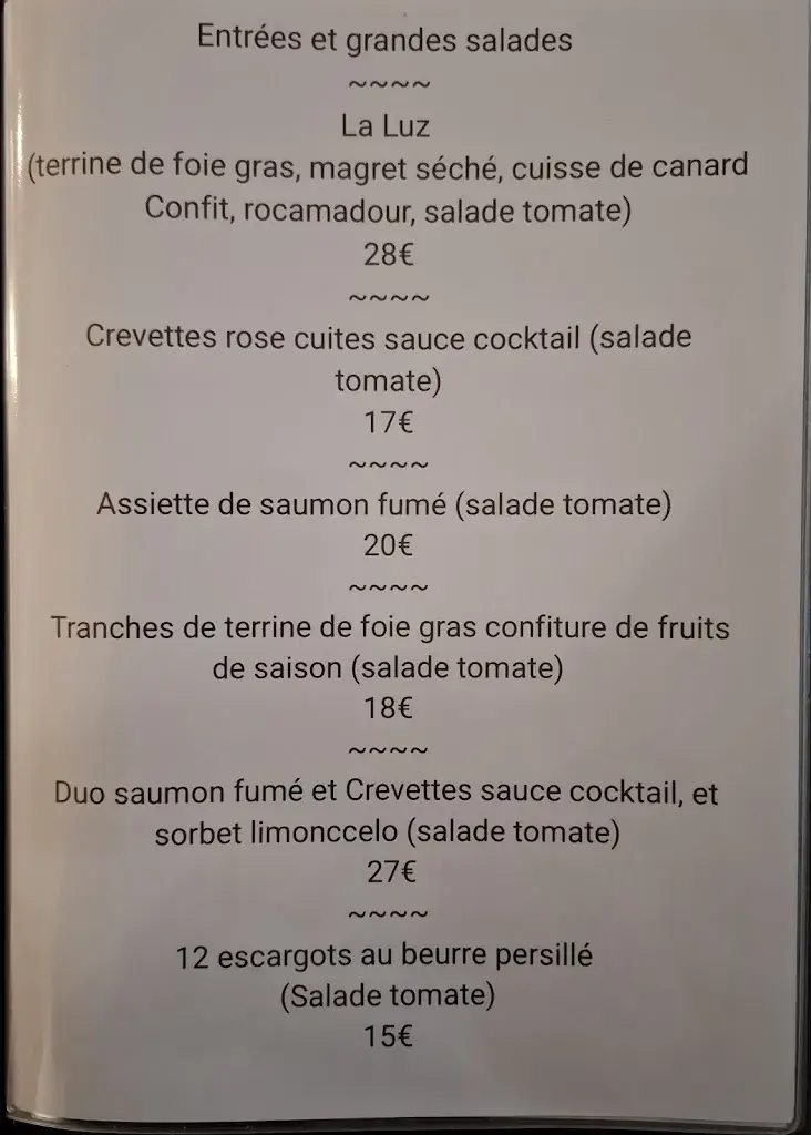 Menü_Le Luz d'Olt (restaurant et bistrot du village)_Luzech_Bild_1