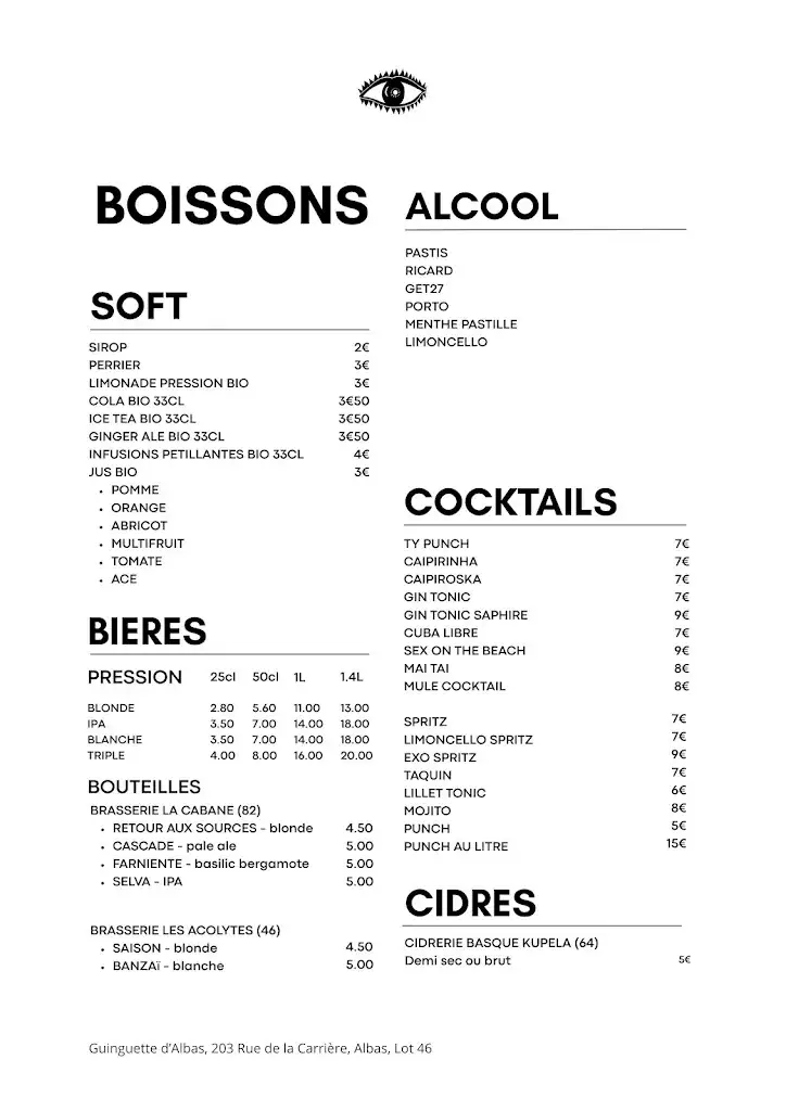 Menu_Guinguette d'Albas_Albas_immagine_1