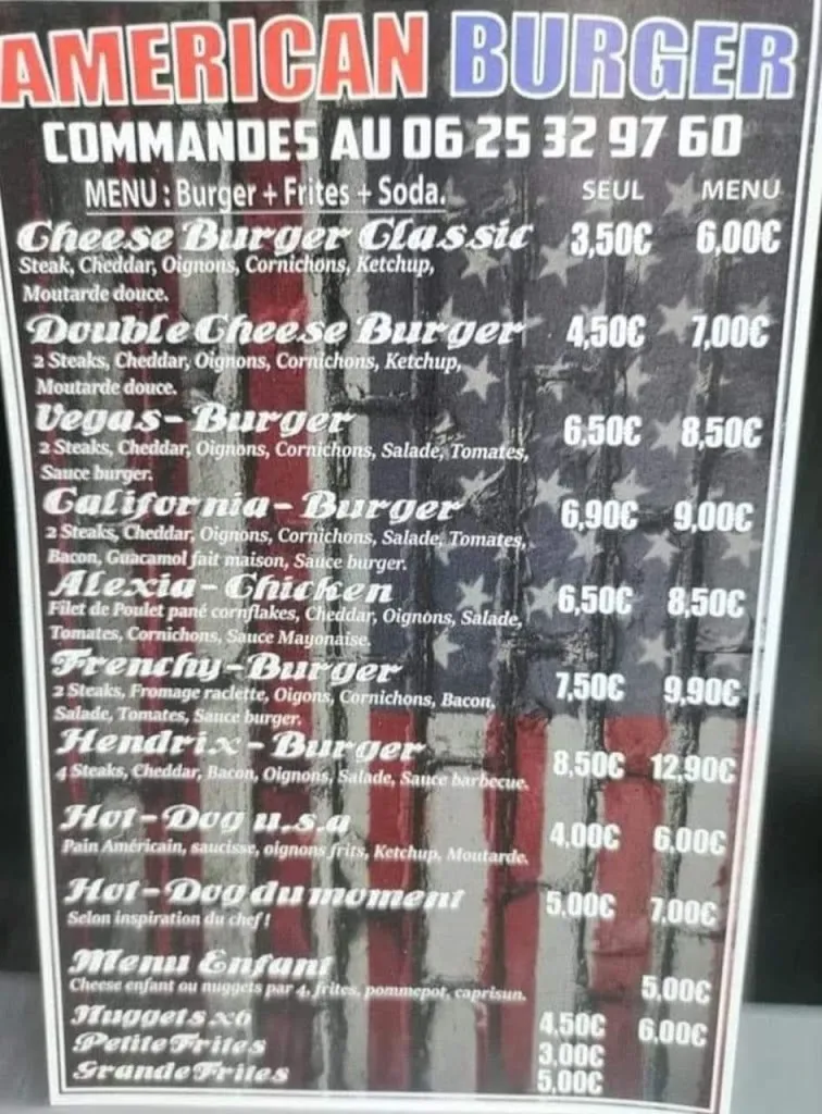 Menu_American Burger_Marguerittes_immagine_2