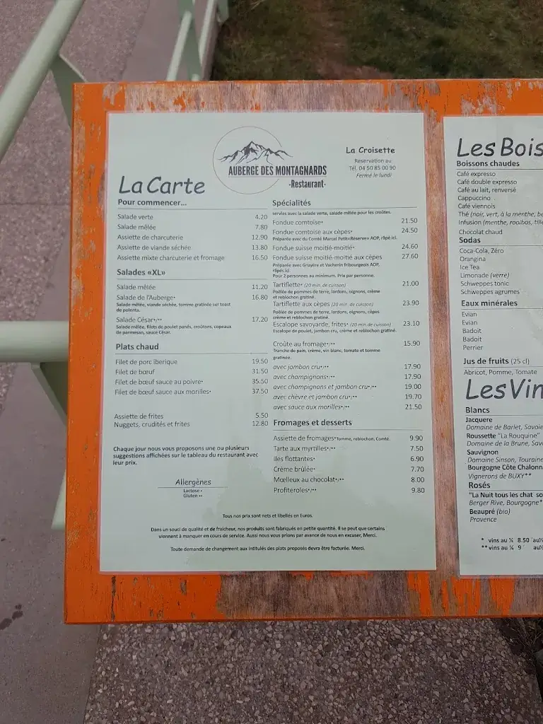 Menu_Auberge des montagnards_Muraz_image_2