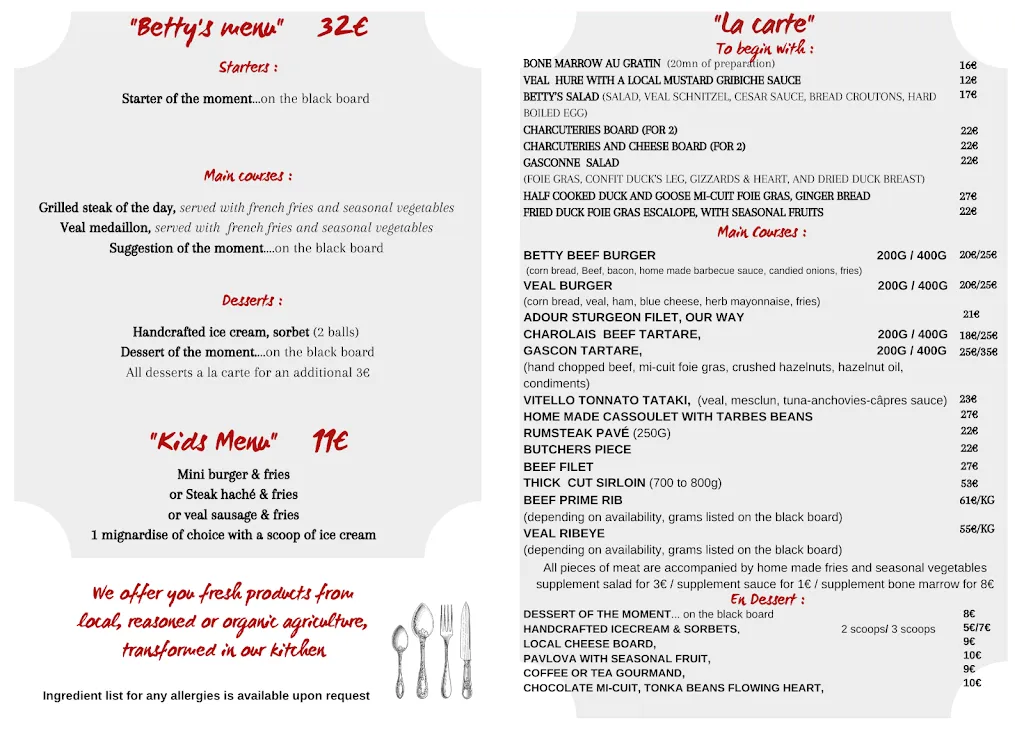 Menu_Betty Beef- Restaurant d'Eleveur/Mascaras-Gers_Mascaras_image_2