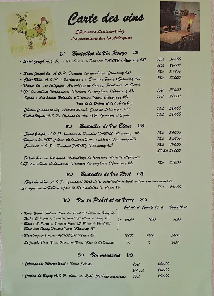 Menu_Auberge Vert Anes_Véranne_image_1