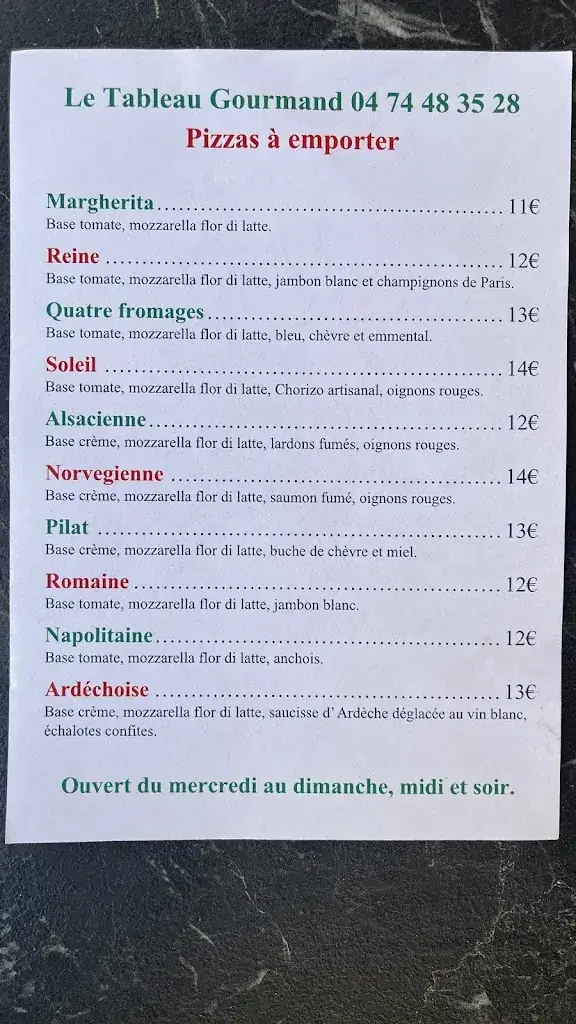 Menu_Le Tableau Gourmand_Véranne_immagine_1
