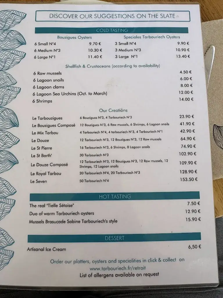 Menu_Le St Barth Tarbouriech_Marseillan_image_1