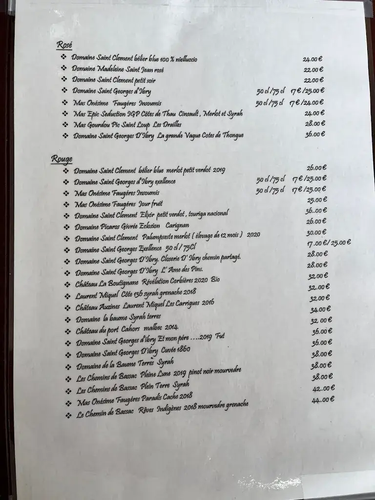 Menu_Restaurant Le Château du Port_Marseillan_image_2