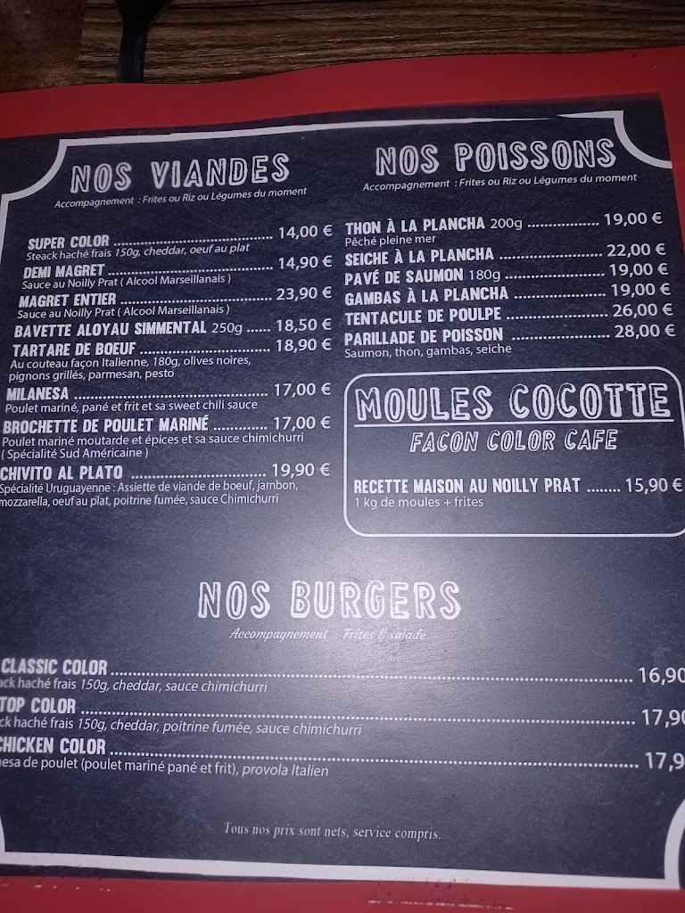 Menu_Color Café Restaurant & Boutique_Marseillan_immagine_3