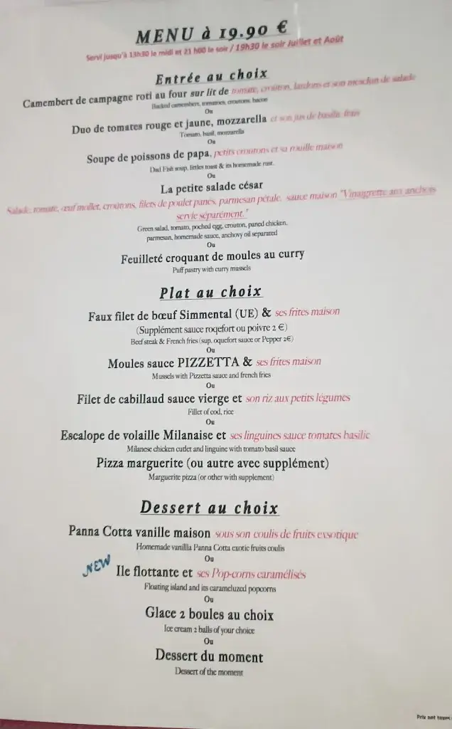 Menu_La Pizzetta_Marseillan_image_1