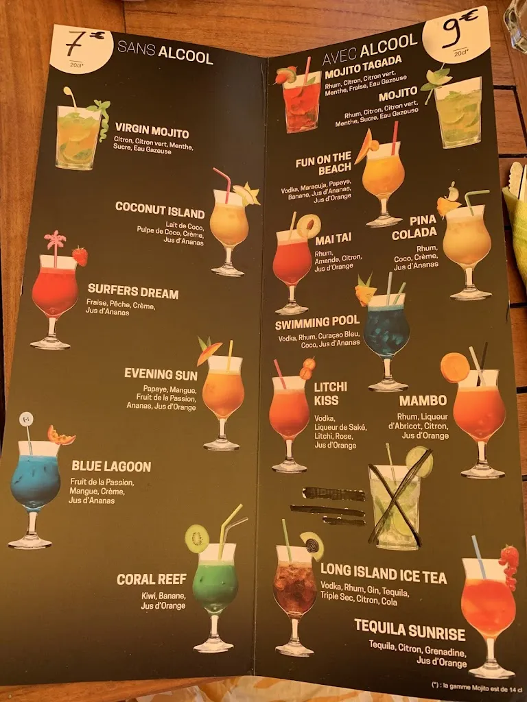 Menu_Cote Plage_Marseillan_image_1