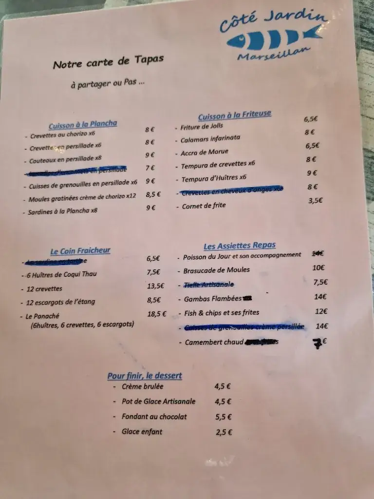 Menu_Côté Jardin Marseillan_Marseillan_image_2