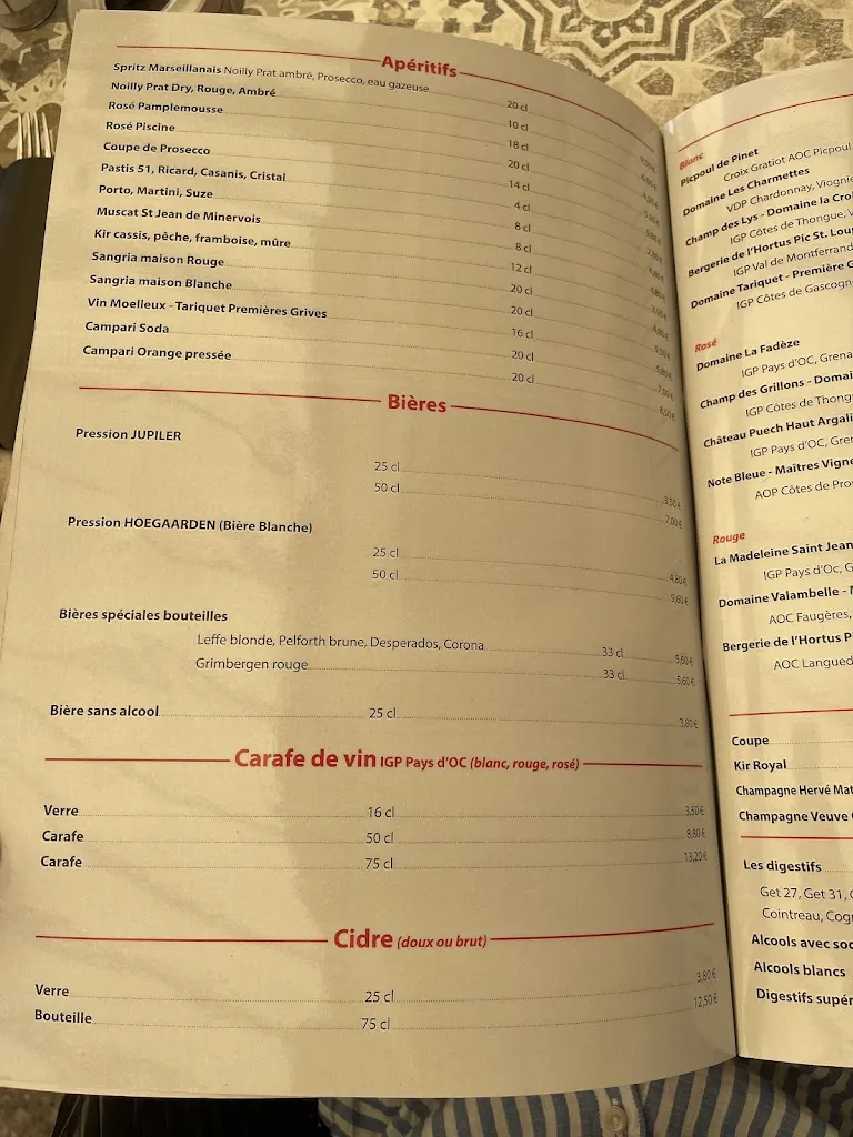 Menu_LA MAISON DE CAMILLE_Marseillan_image_4