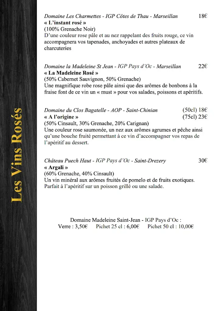 Menu_Restaurant Le Glacier_Marseillan_image_4