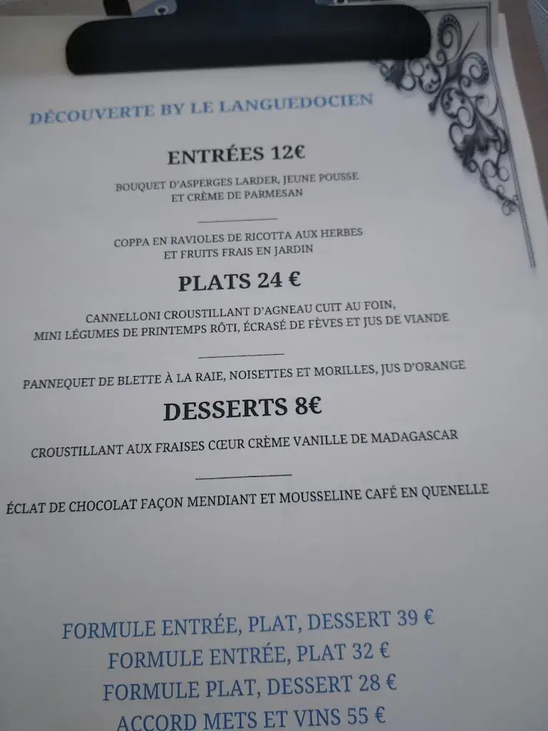 Menu_Restaurant LE LANGUEDOCIEN_Marseillan_image_3