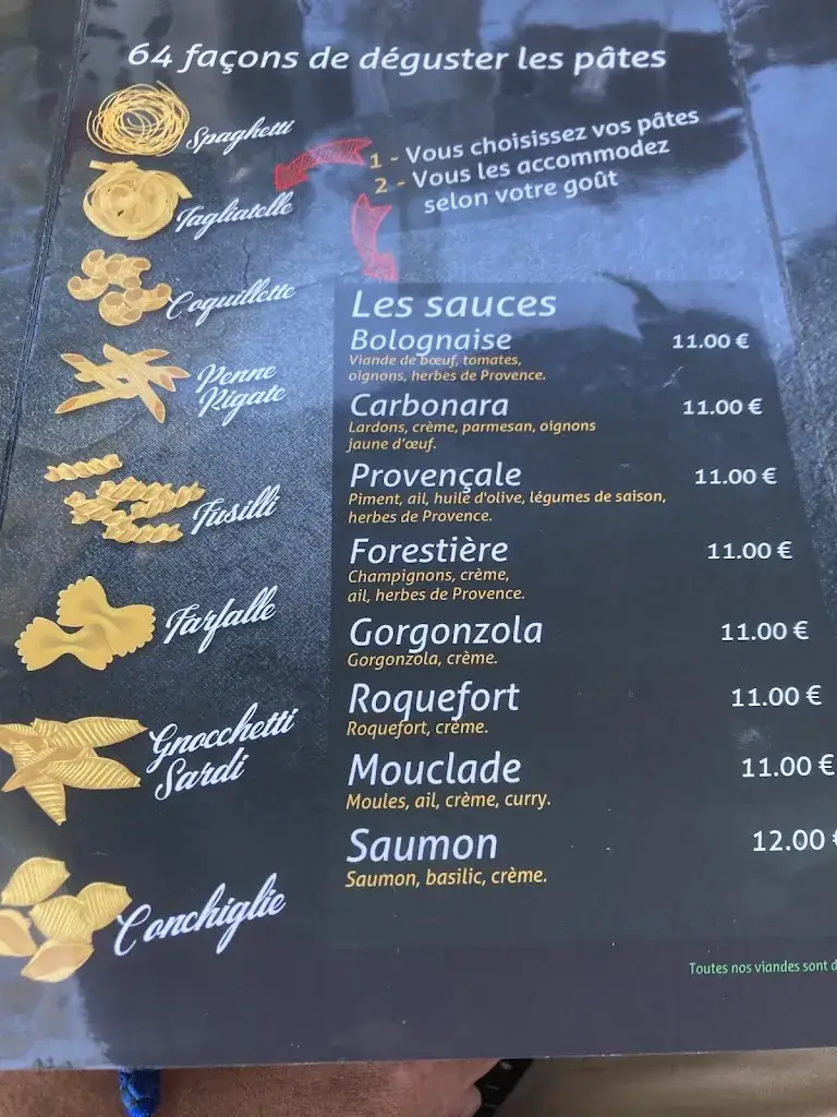 Menu_Restaurant La Spagheteria_Marseillan_image_2