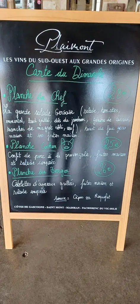 Menu_Restaurant le XIVème, Père et fils_Mauvezin_image_2