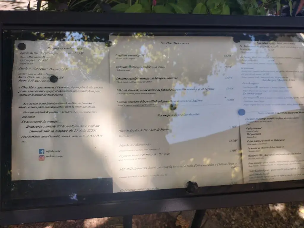 Menu_Brasserie -Cafe Du Centre_Maubourguet_image_2