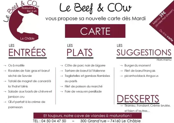 Menu_Le Beef and COw_Feigères_image_1