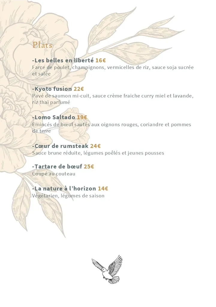 Menü_La Palombe Gourmande By SLS_Lascazères_Bild_1