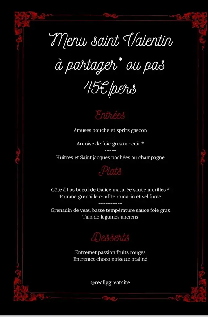 Menu_L' Adourable Auberge_Soublecause_immagine_1