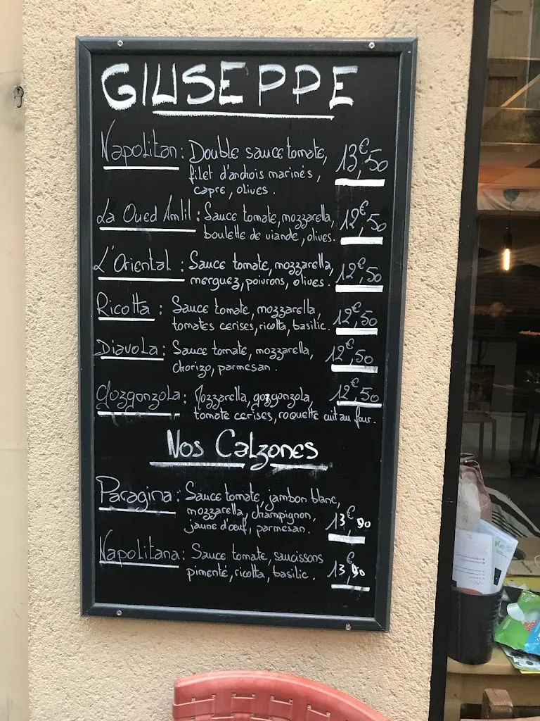 Menu_Pizzeria Giuseppe di napoli_Marvejols_image_4