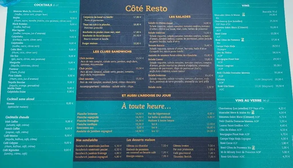 Menu_Le Café de la Cale_Combrit_image_2